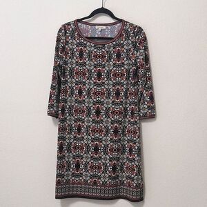 Max Studio Black & Rust Geometric Dress